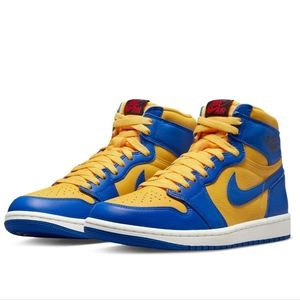 JORDAN 1 AIR RETRO HIGH– Varsity Maize/Game Royal-Sail Size 10M/11.5W